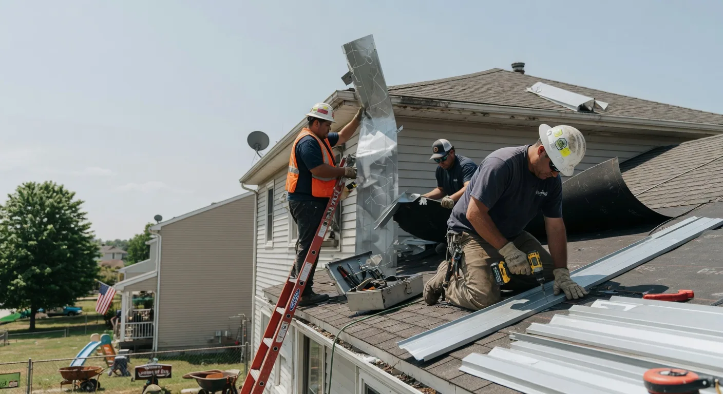 Storm Damage Metal Roof Repair in Wood River Junction, RI